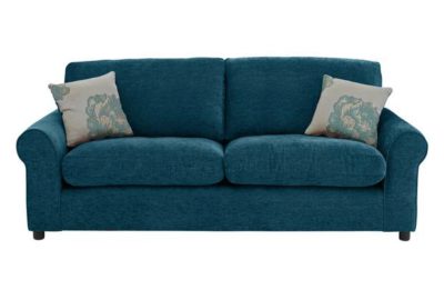HOME Tessa Large Fabric Sofa - Teal